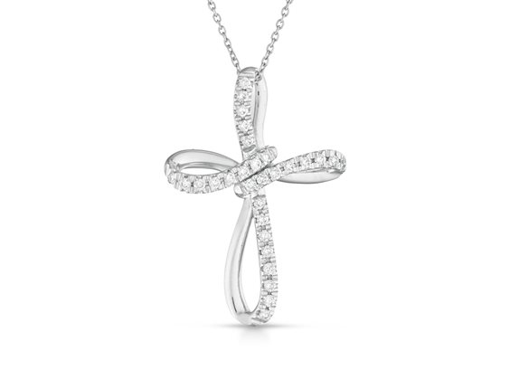Collana PG Gioielli Donna Cuori in Oro bianco Diamante 0.18 Ct CRDNF-P/2 - CRDNF-P/2
